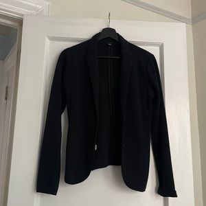 Navy blue sweater blazer